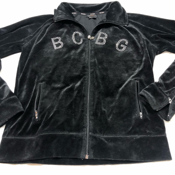 BCBGMaxAzria black velvet jacket size xl - Picture 3 of 9